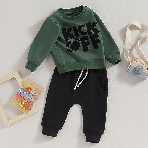 Kupretty Conjunto de sudadera de manga larga con bloques de color y pantalones deportivos para bebé niño