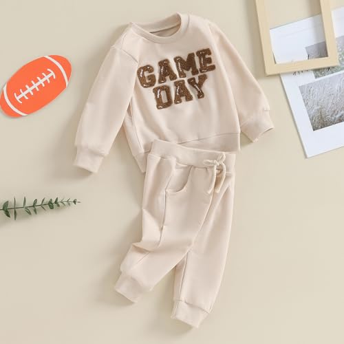 Kupretty Conjunto de sudadera de manga larga con bloques de color y pantalones deportivos para bebé niño