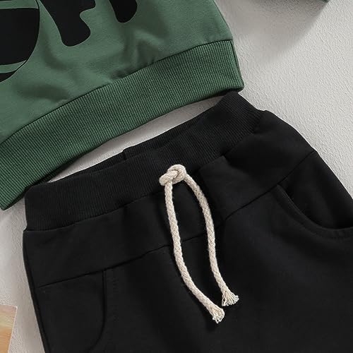 Kupretty Conjunto de sudadera de manga larga con bloques de color y pantalones deportivos para bebé niño