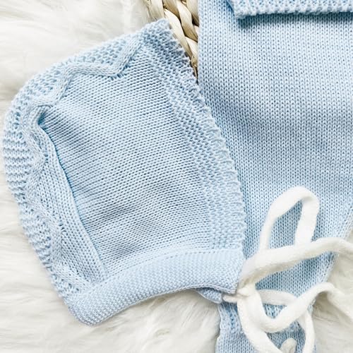 Conjunto de ropa de punto para bebé recién nacido, conjunto de punto para bebé que regresa a casa para niños y niñas