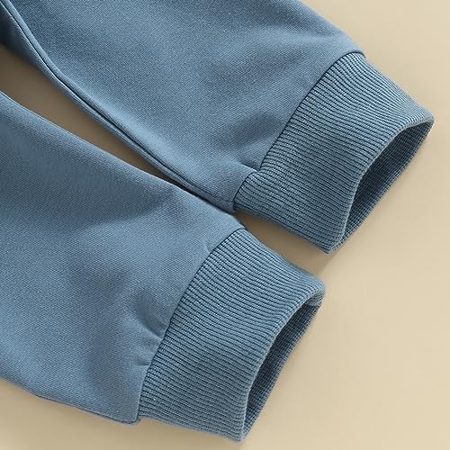 Kupretty Conjunto de sudadera de manga larga con bloques de color y pantalones deportivos para bebé niño