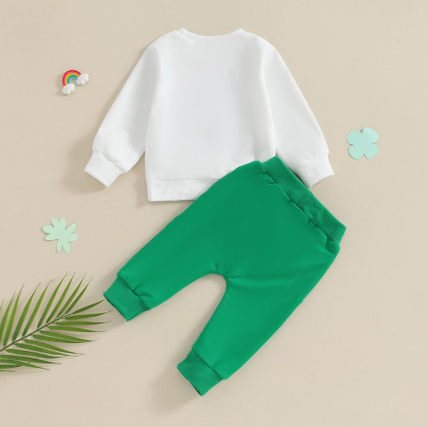 Kupretty Conjunto de sudadera de manga larga con bloques de color y pantalones deportivos para bebé niño