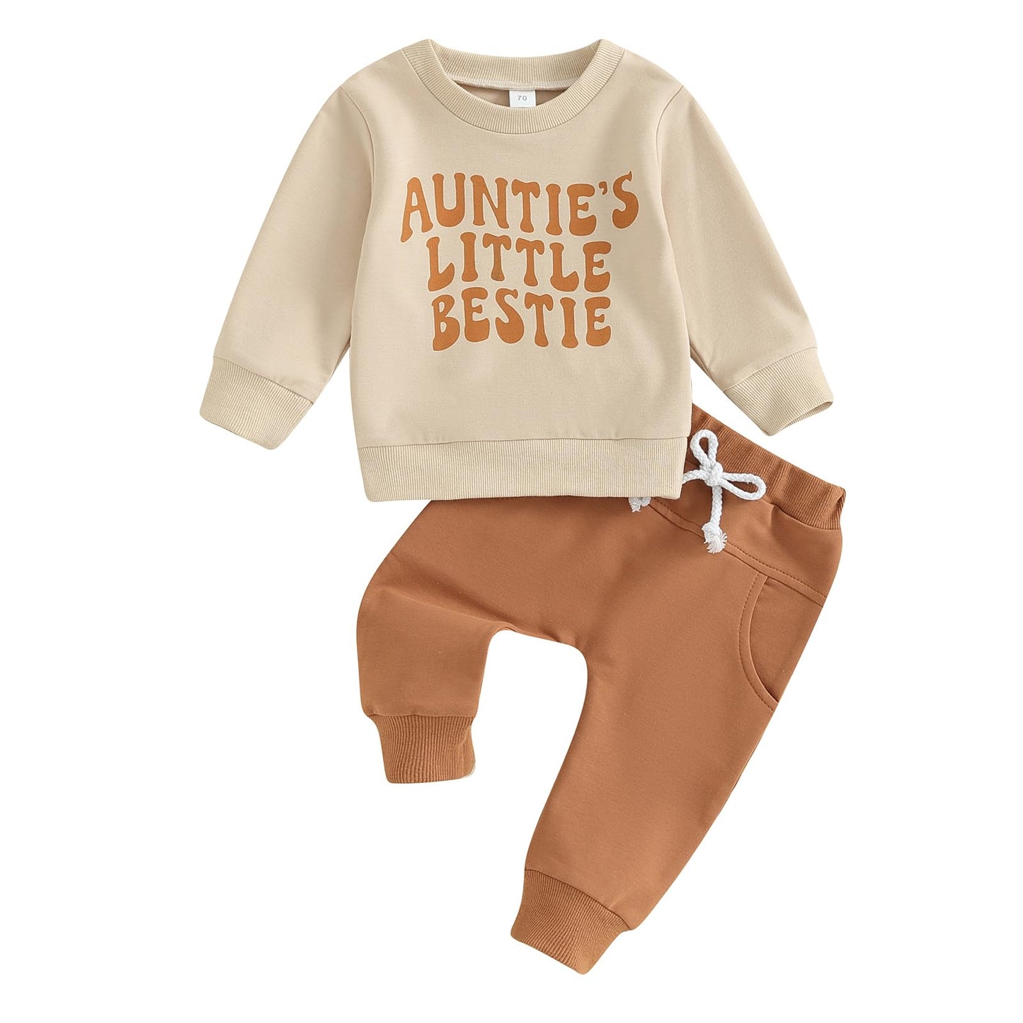 Kupretty Conjunto de sudadera de manga larga con bloques de color y pantalones deportivos para bebé niño