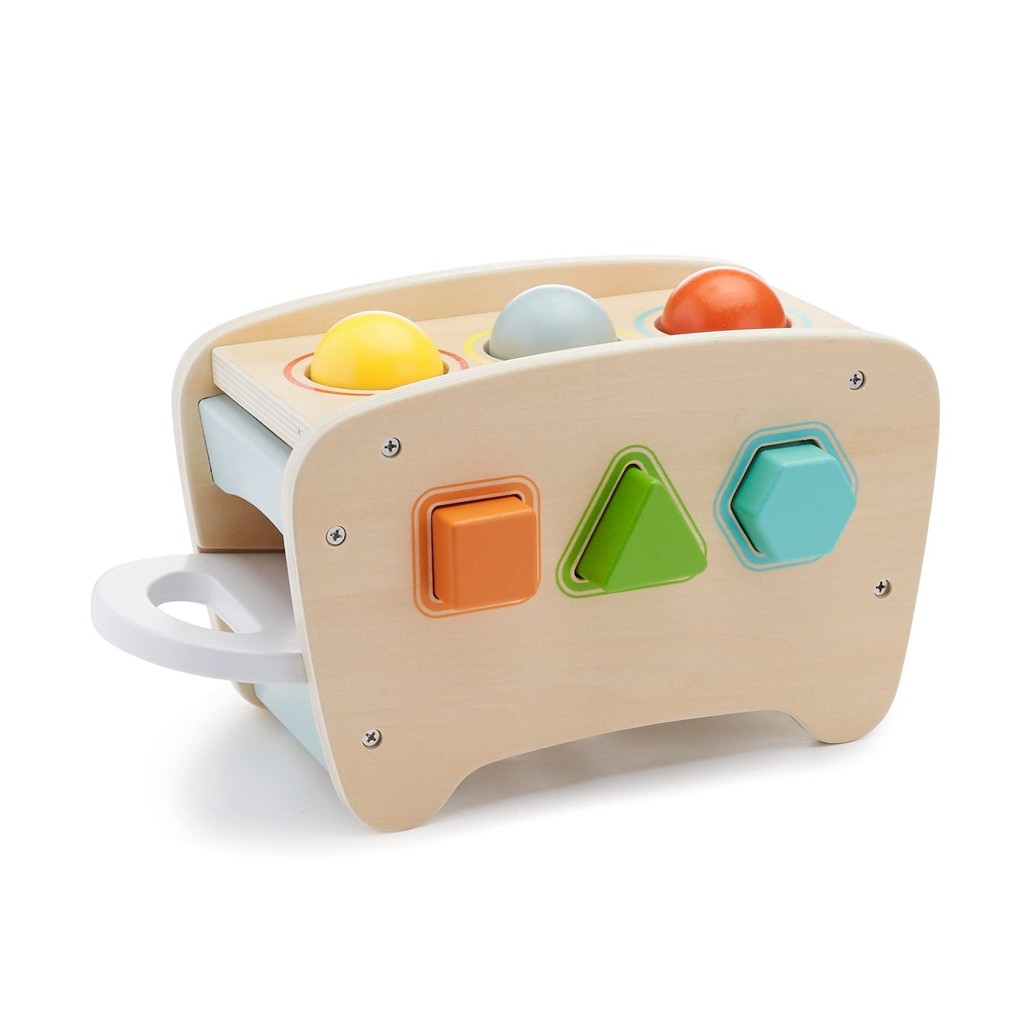 Amazon Basics Banco musical con xilófono y clasificador de formas, regalo para ne 18 meses. niño niña bebé, 11.6 x 5.2 x 6.3 pulgadas, multicolor
