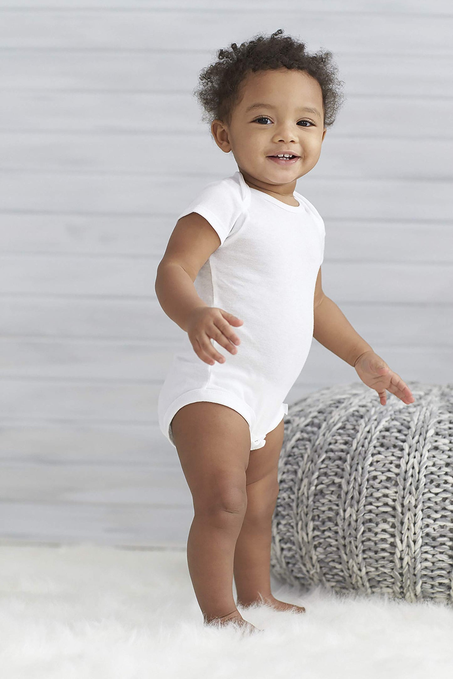 Onesies Brand Paquete de 8 mamelucos unisex de manga corta para bebé