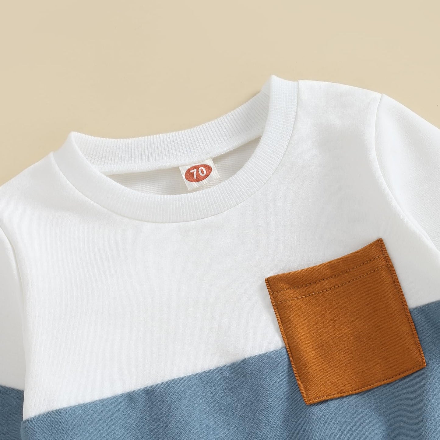 Kupretty Conjunto de sudadera de manga larga con bloques de color y pantalones deportivos para bebé niño