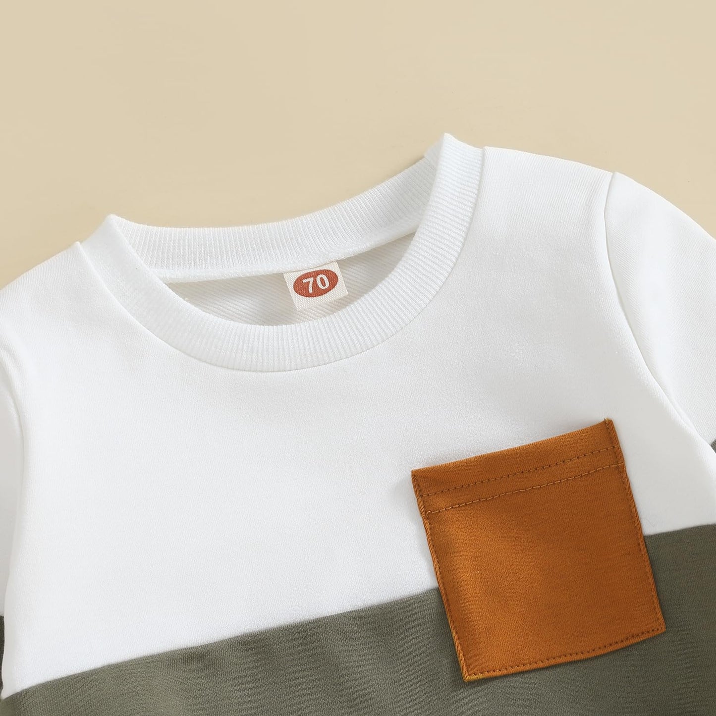 Kupretty Conjunto de sudadera de manga larga con bloques de color y pantalones deportivos para bebé niño