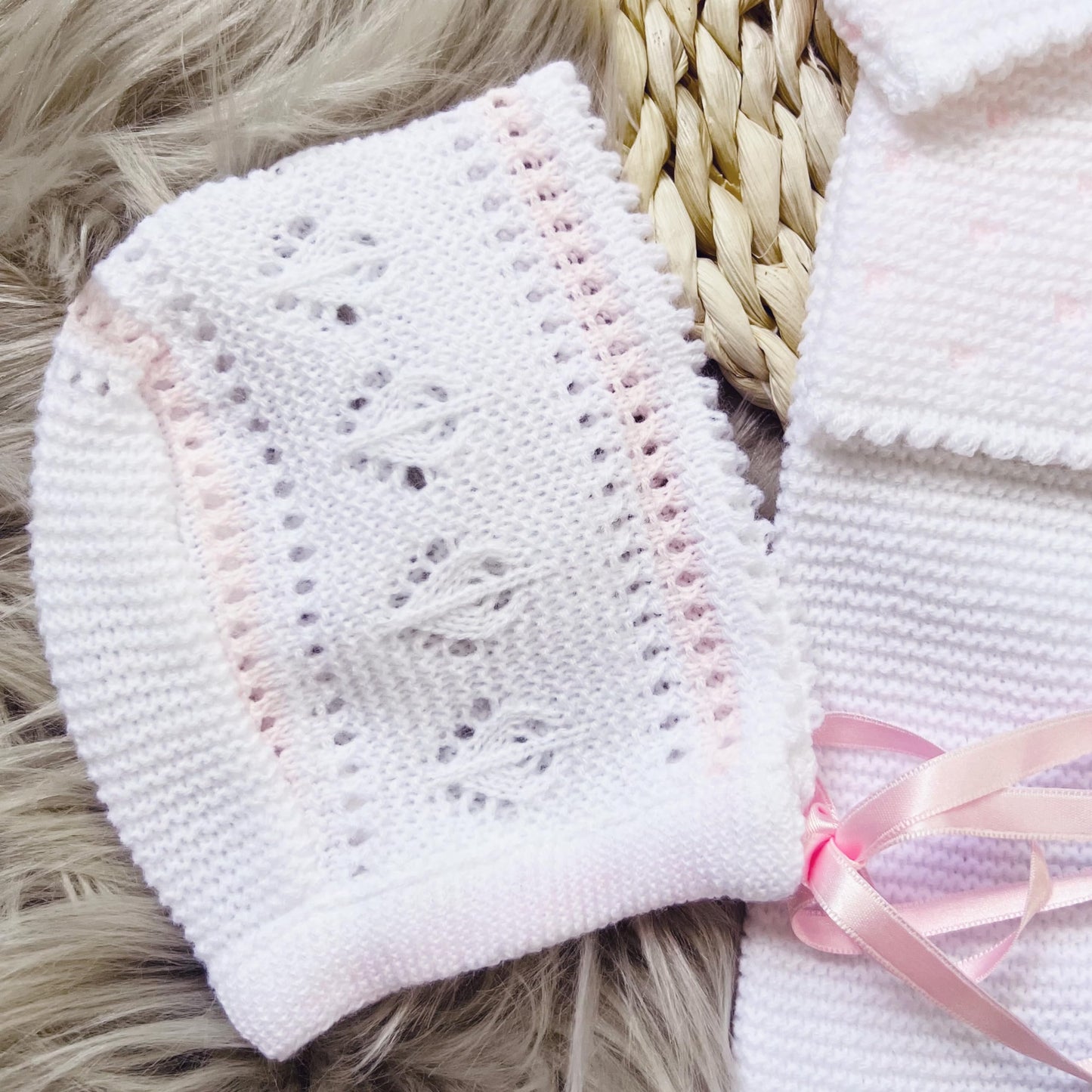 Conjunto de ropa de punto para bebé recién nacido, conjunto de punto para bebé que regresa a casa para niños y niñas