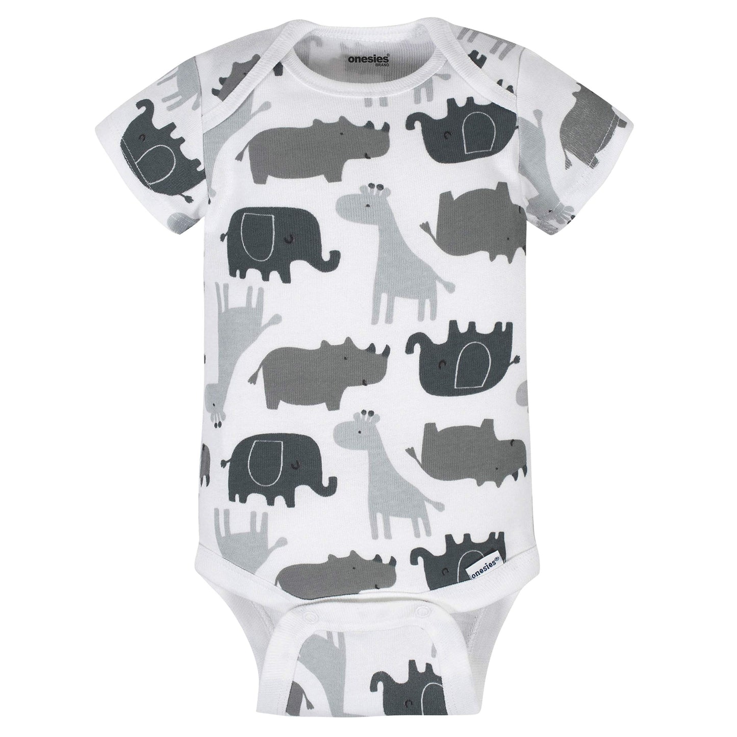 Onesies Brand Paquete de 8 mamelucos unisex de manga corta para bebé