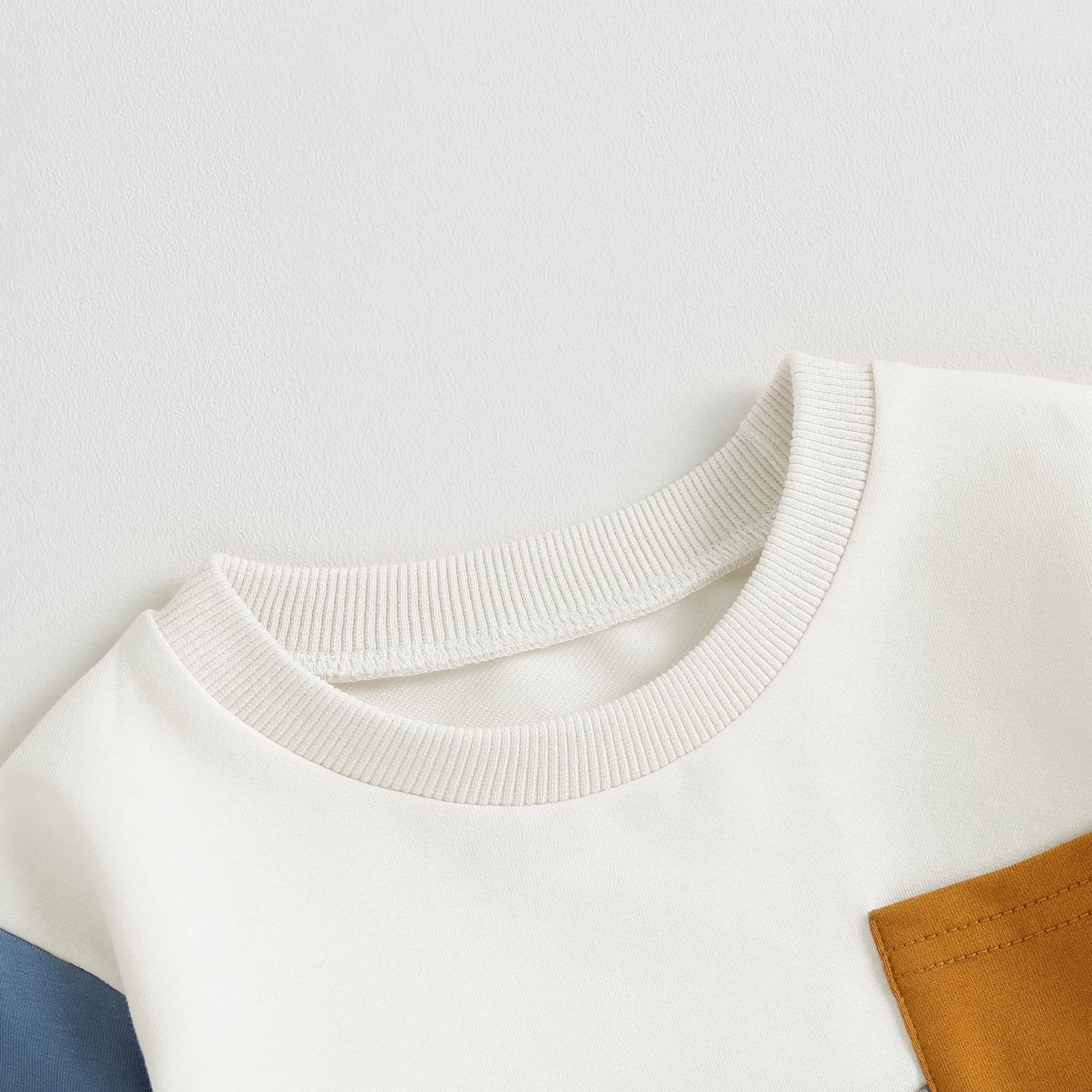 Kupretty Conjunto de sudadera de manga larga con bloques de color y pantalones deportivos para bebé niño