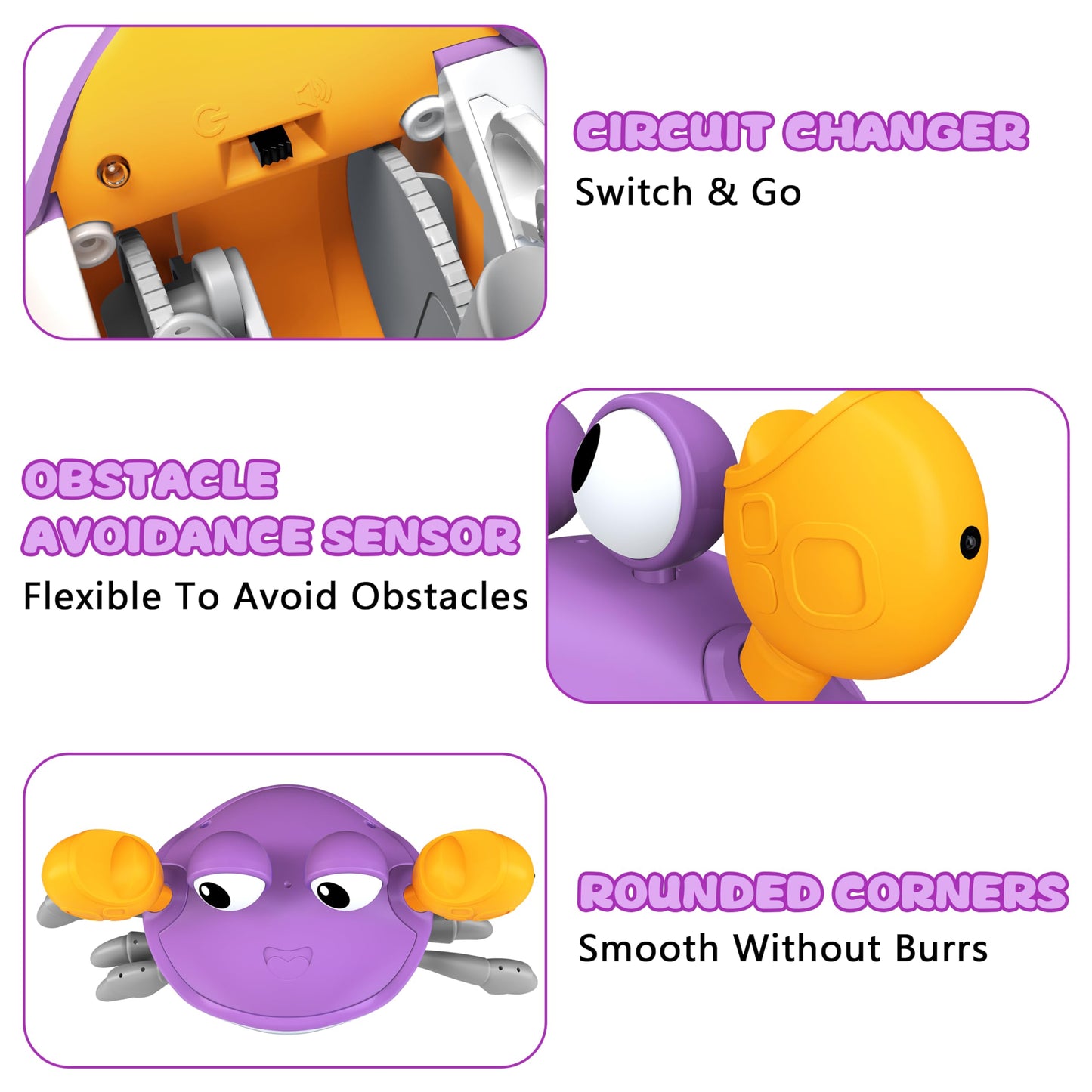 Juguete de cangrejo gateador para bebés, divertido, interactivo, para tiempo de reposo bocabajo, bailar, caminar, moverse, juguete sensorial de inducción con música, regalos para niños y niñas