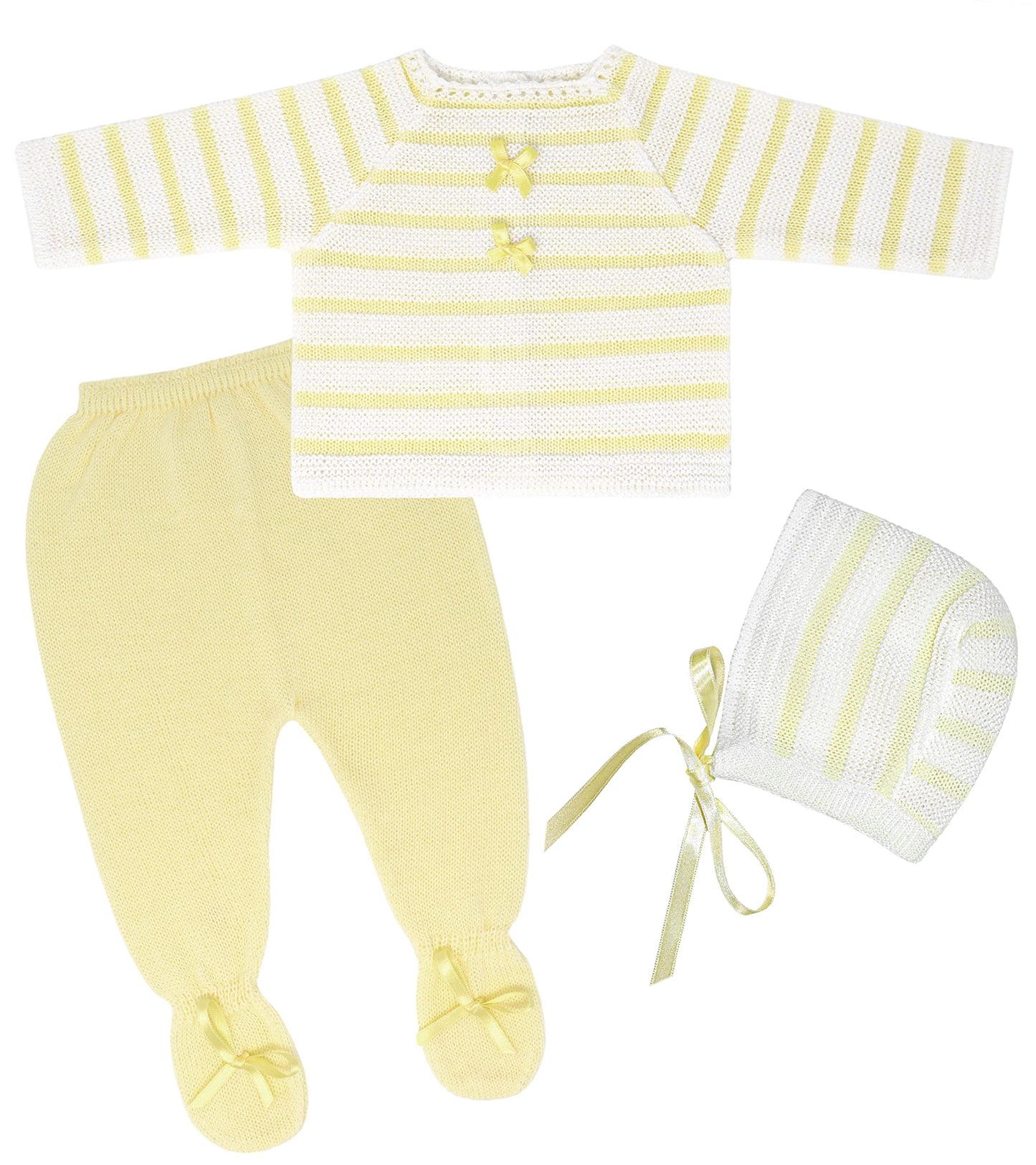 Conjunto de ropa de punto para bebé recién nacido, conjunto de punto para bebé que regresa a casa para niños y niñas