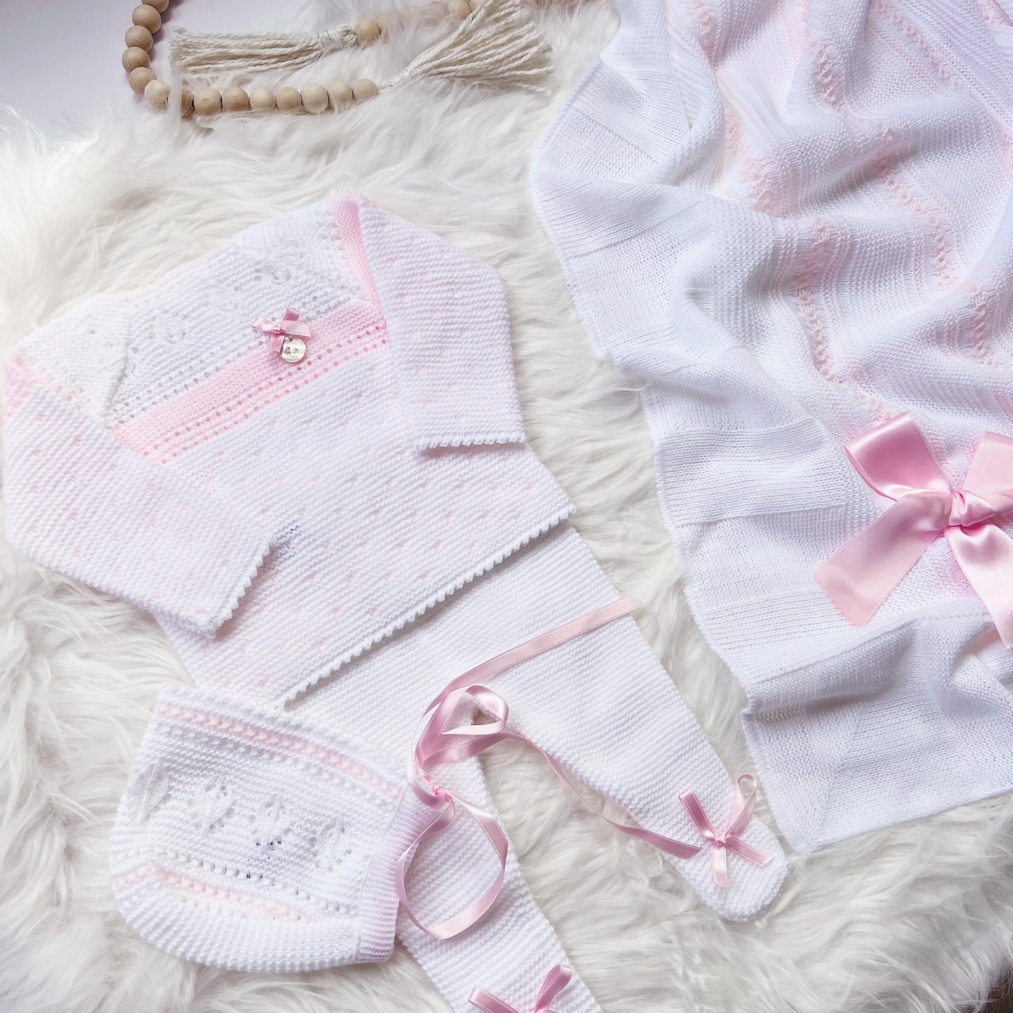 Conjunto de ropa de punto para bebé recién nacido, conjunto de punto para bebé que regresa a casa para niños y niñas