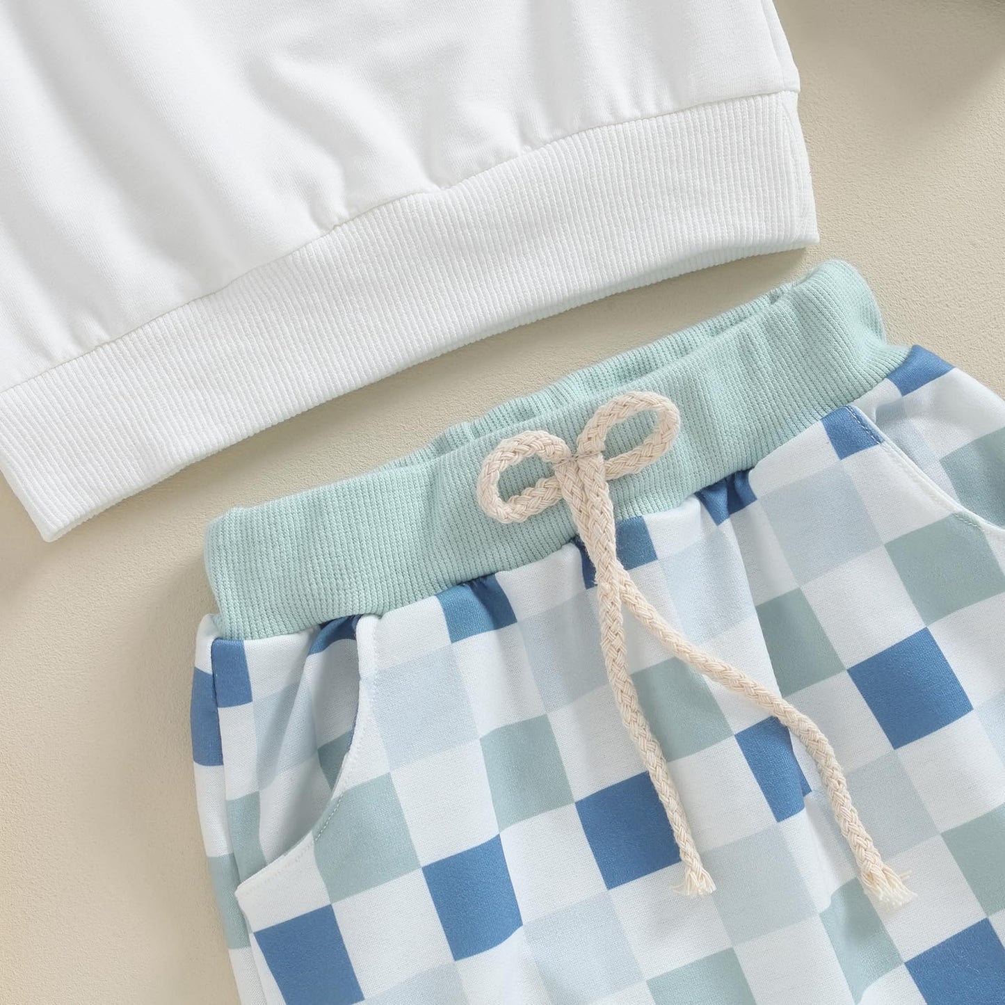 Kupretty Conjunto de sudadera de manga larga con bloques de color y pantalones deportivos para bebé niño