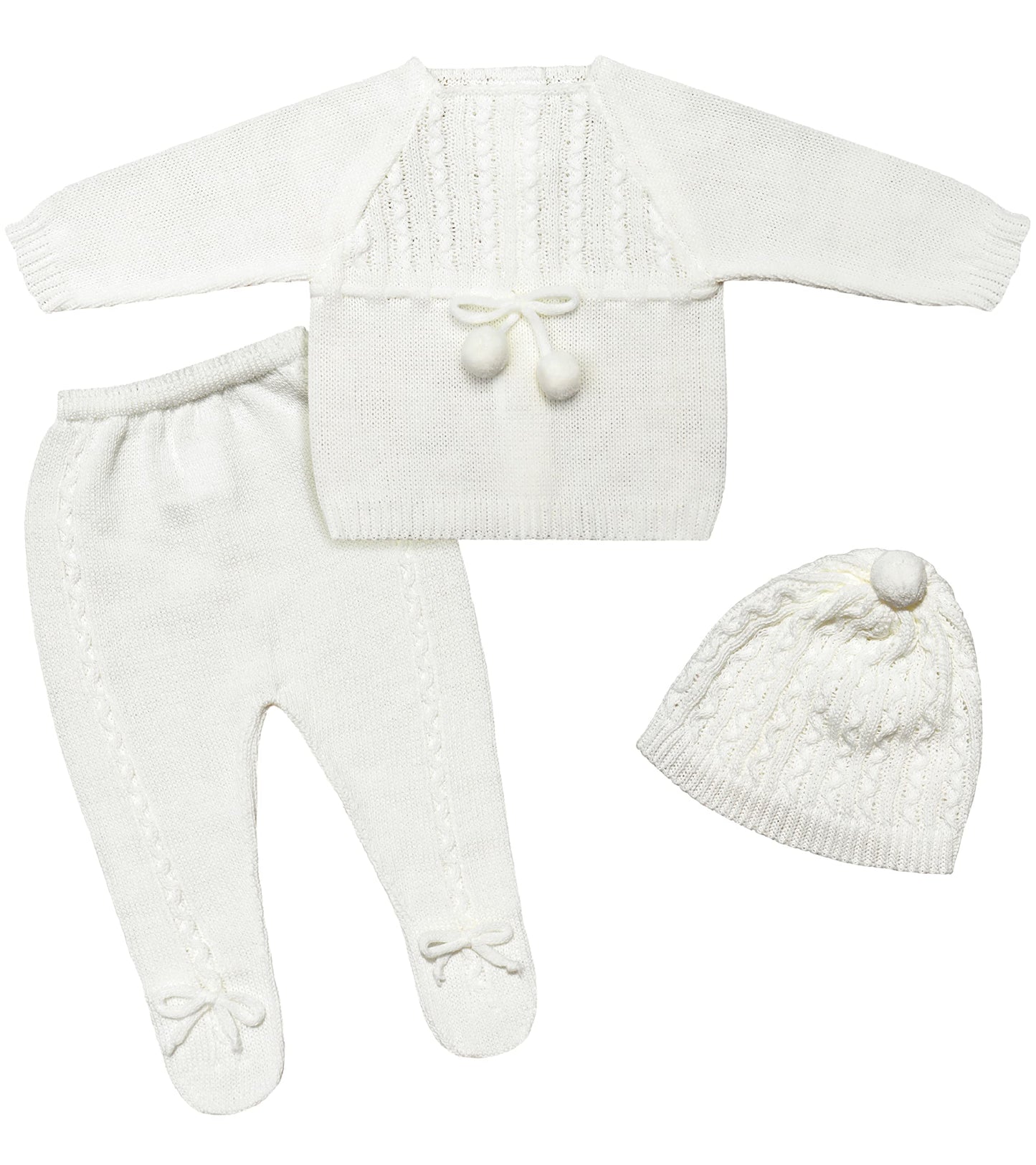 Conjunto de ropa de punto para bebé recién nacido, conjunto de punto para bebé que regresa a casa para niños y niñas