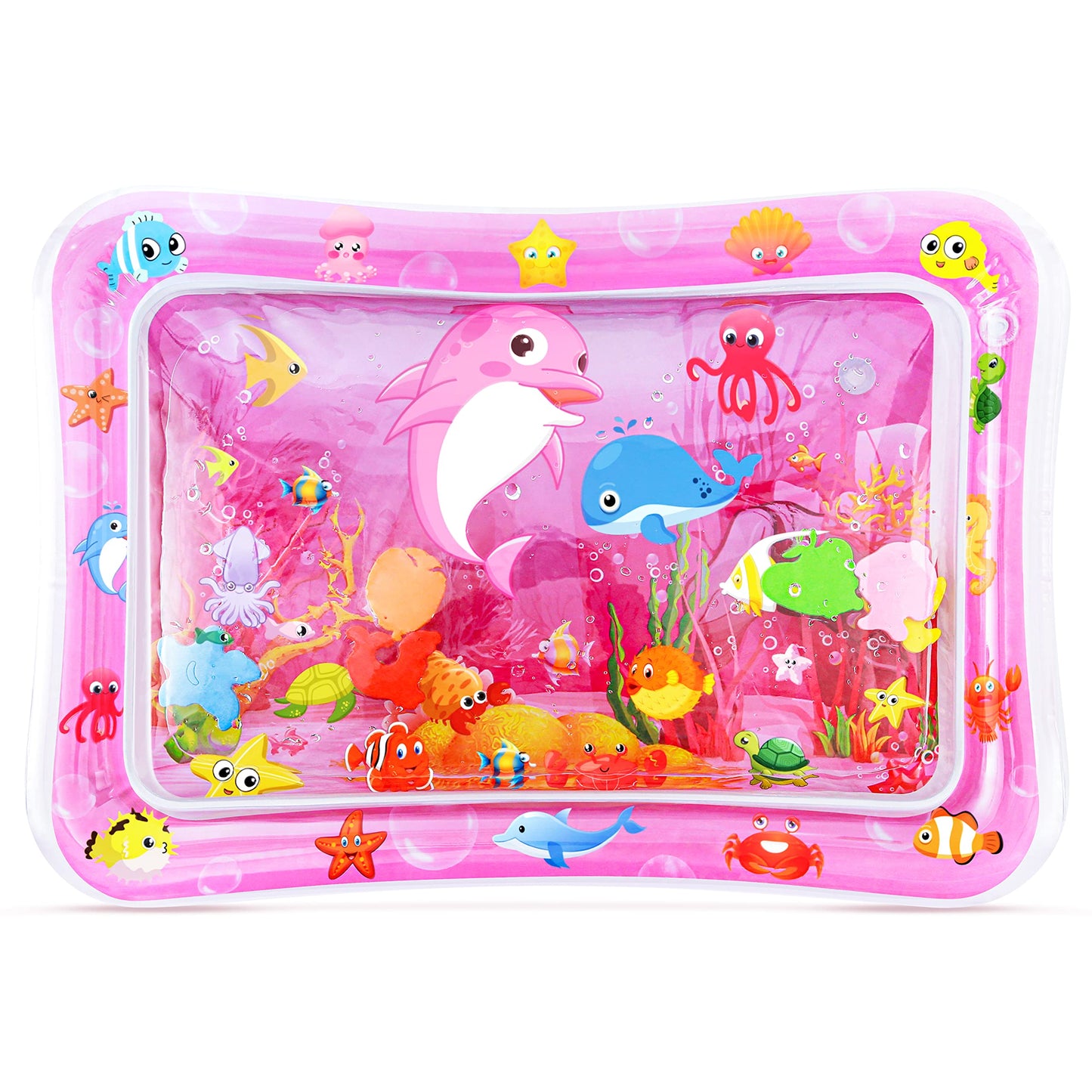 Tapete de agua para el tiempo boca abajo, inflable para bebés, bebés y niños pequeños de 3 a 12 meses, juguetes para promover el desarrollo, regalos para bebés