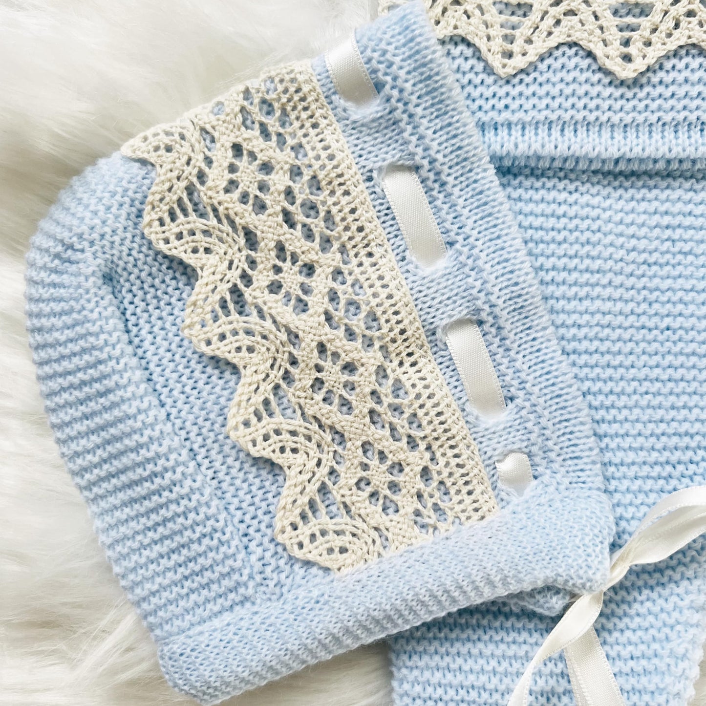 Conjunto de ropa de punto para bebé recién nacido, conjunto de punto para bebé que regresa a casa para niños y niñas