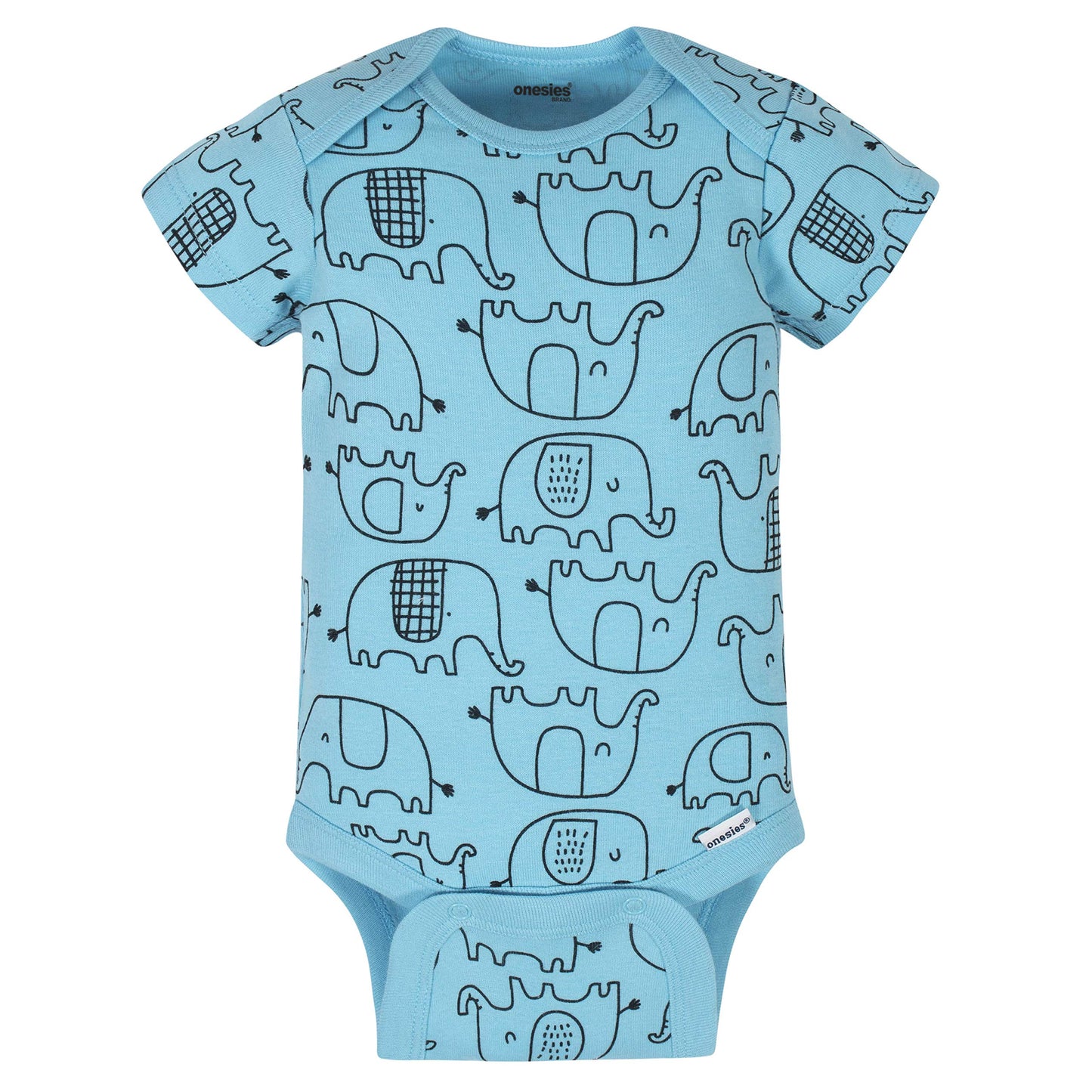 Onesies Brand Paquete de 8 mamelucos unisex de manga corta para bebé