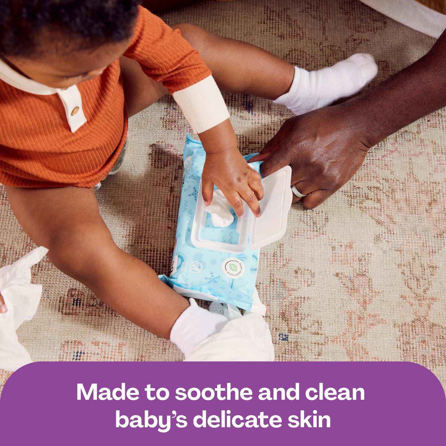 Hello Bello Extra Gentle Unscented Baby Wipes -  Plant Based - Made with 99% Water and Aloe for Babies and Kids - 60 Count (Pack of 9) Total 540 Count