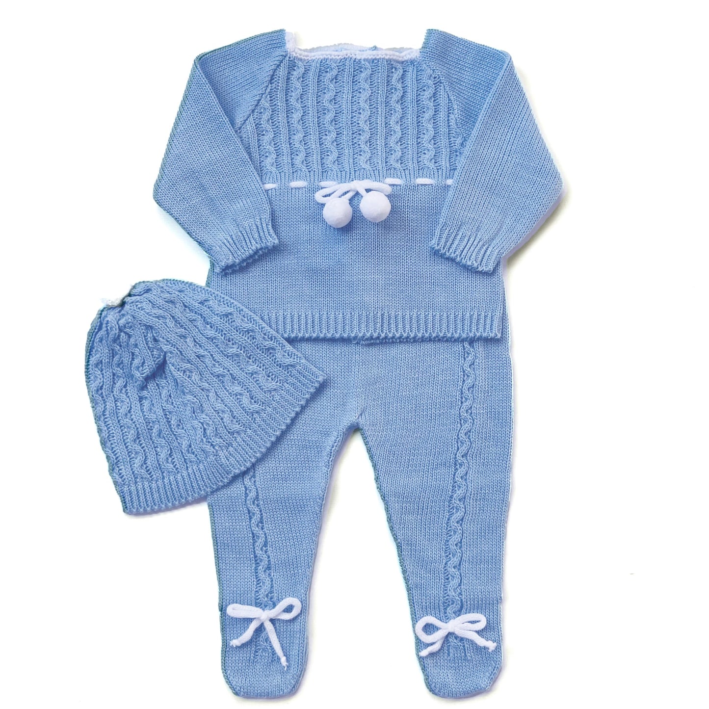 Conjunto de ropa de punto para bebé recién nacido, conjunto de punto para bebé que regresa a casa para niños y niñas