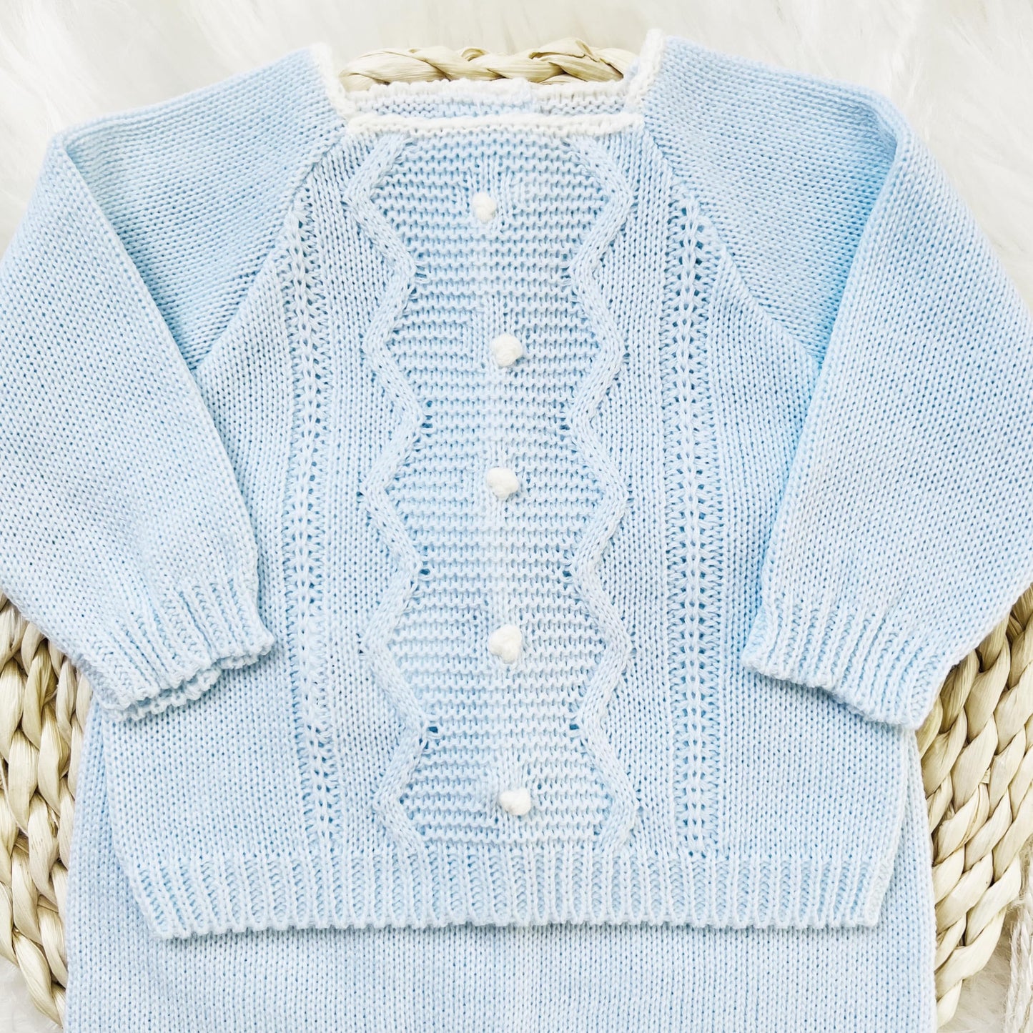 Conjunto de ropa de punto para bebé recién nacido, conjunto de punto para bebé que regresa a casa para niños y niñas