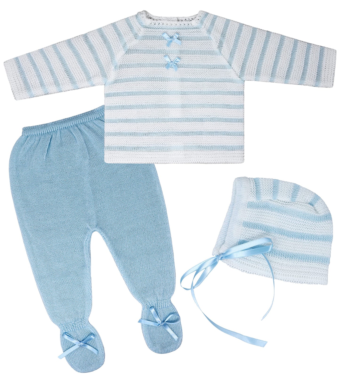 Conjunto de ropa de punto para bebé recién nacido, conjunto de punto para bebé que regresa a casa para niños y niñas