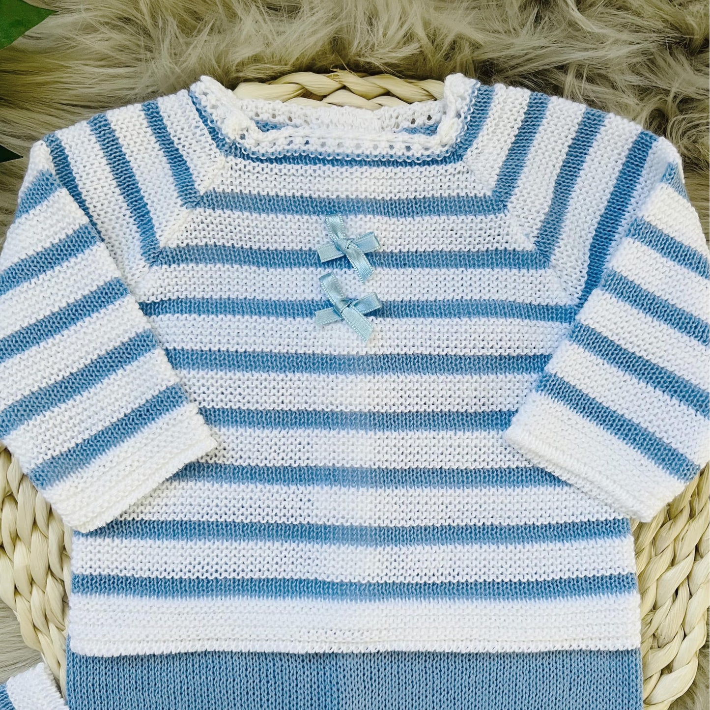 Conjunto de ropa de punto para bebé recién nacido, conjunto de punto para bebé que regresa a casa para niños y niñas