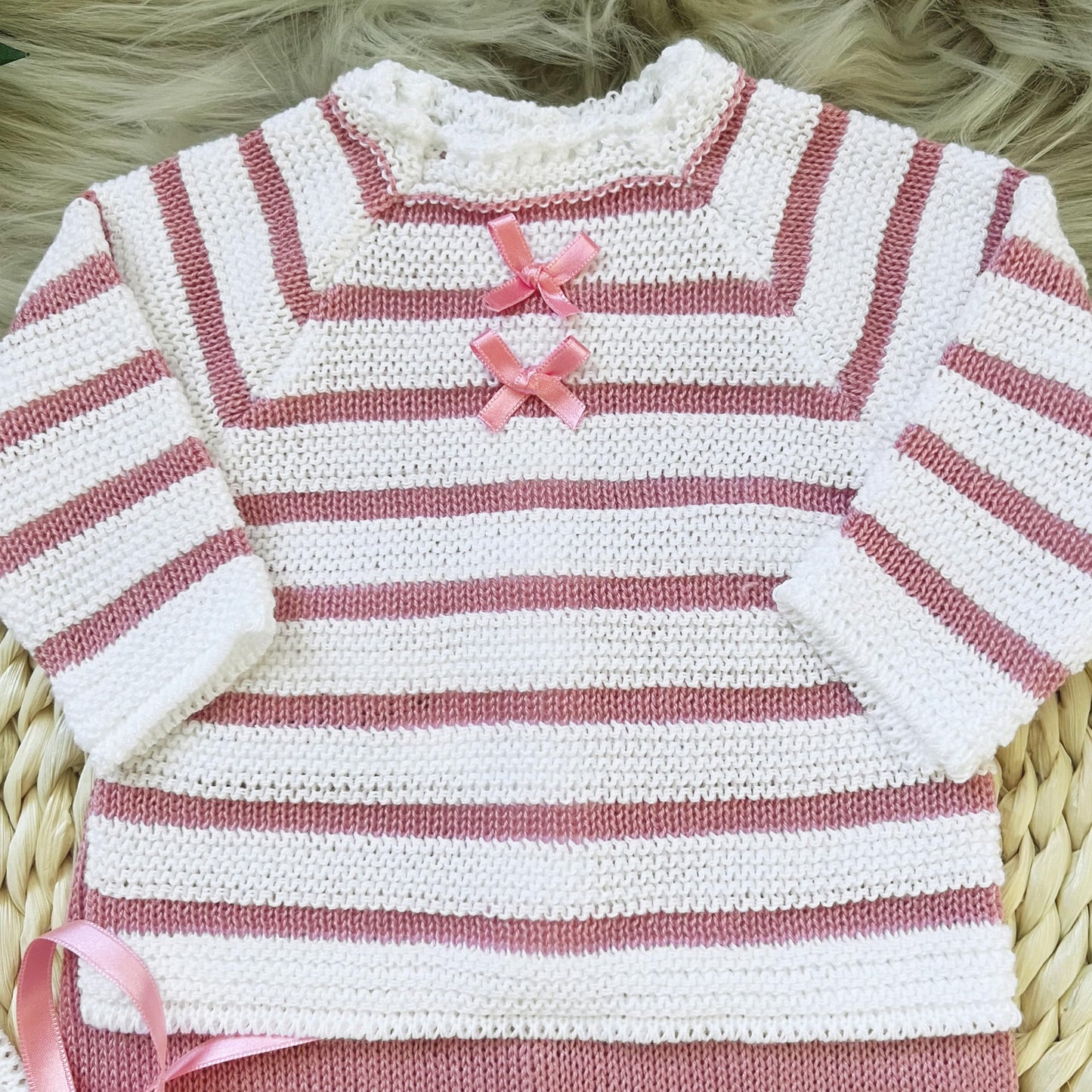 Conjunto de ropa de punto para bebé recién nacido, conjunto de punto para bebé que regresa a casa para niños y niñas