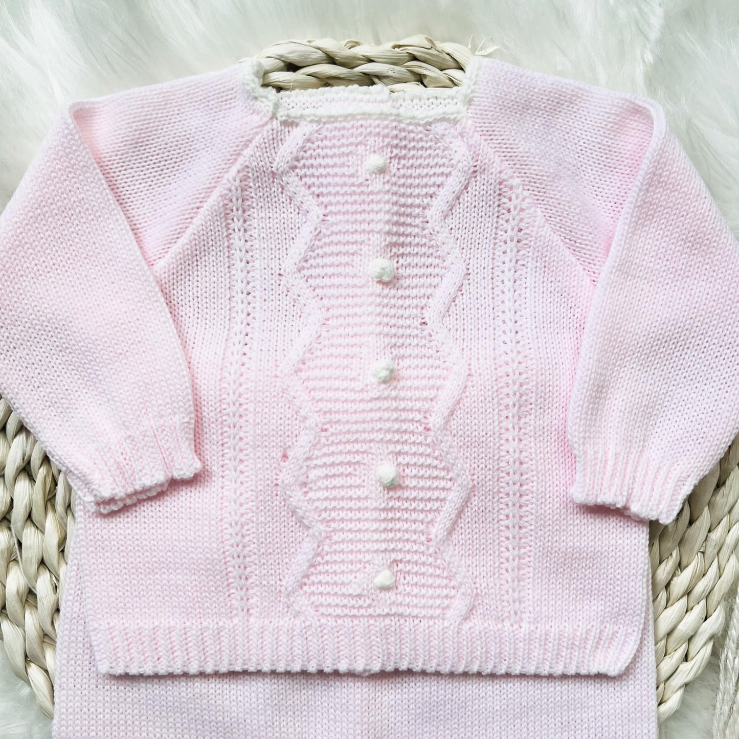 Conjunto de ropa de punto para bebé recién nacido, conjunto de punto para bebé que regresa a casa para niños y niñas