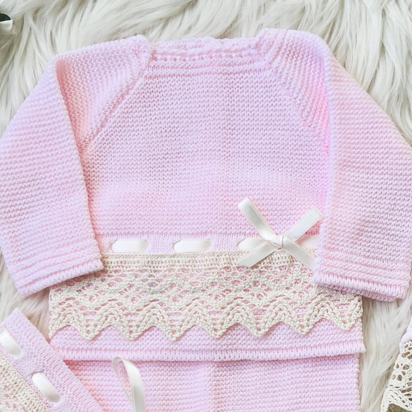 Conjunto de ropa de punto para bebé recién nacido, conjunto de punto para bebé que regresa a casa para niños y niñas