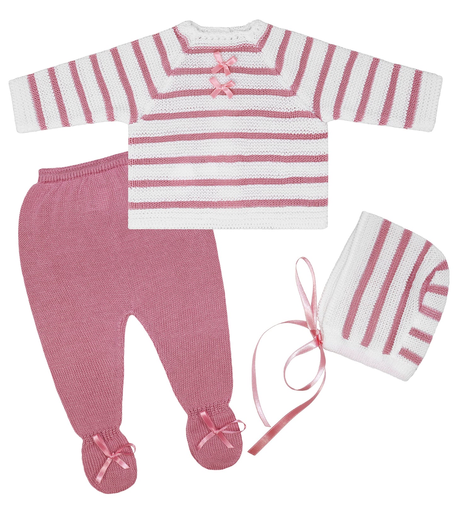 Conjunto de ropa de punto para bebé recién nacido, conjunto de punto para bebé que regresa a casa para niños y niñas