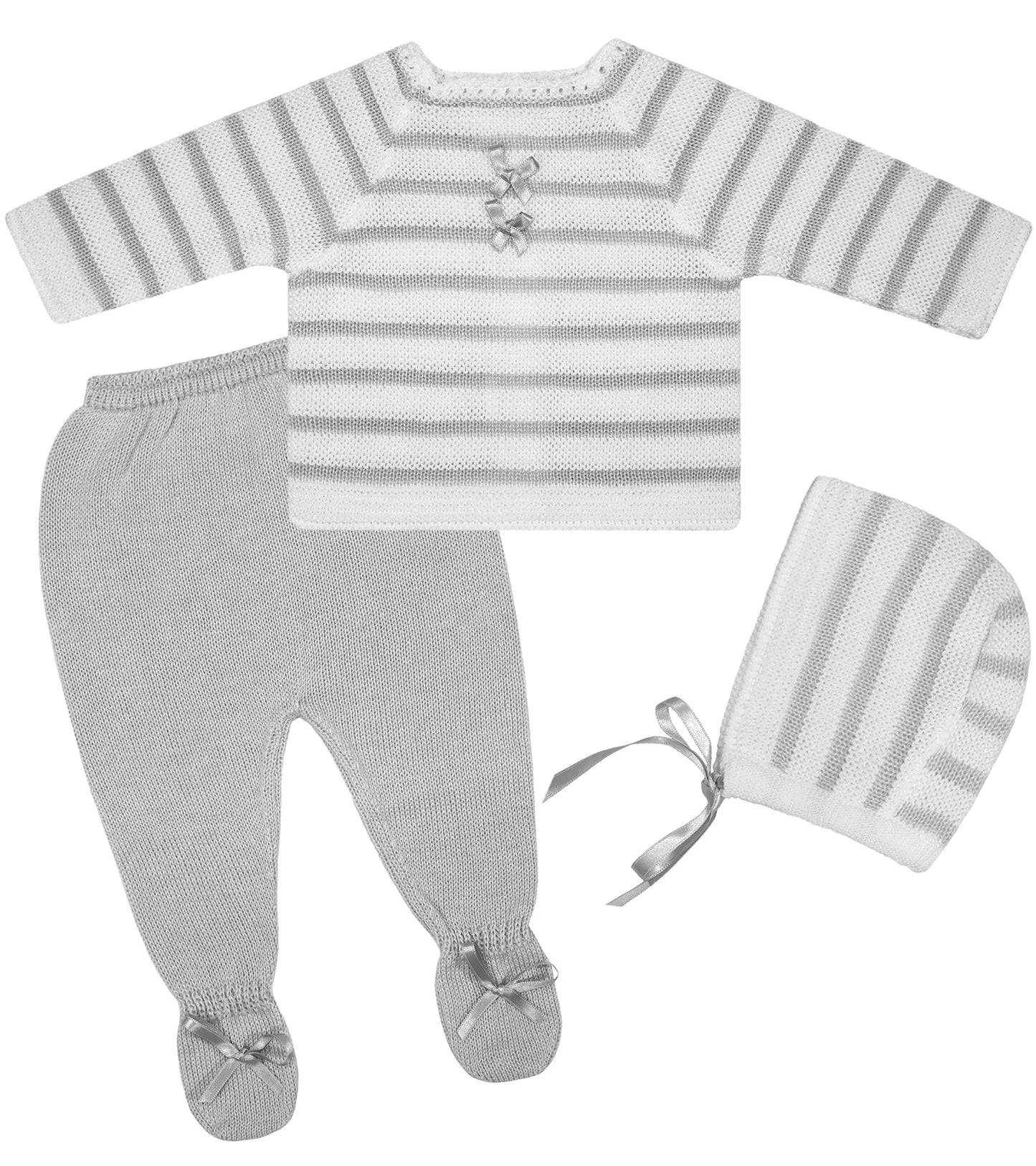 Conjunto de ropa de punto para bebé recién nacido, conjunto de punto para bebé que regresa a casa para niños y niñas