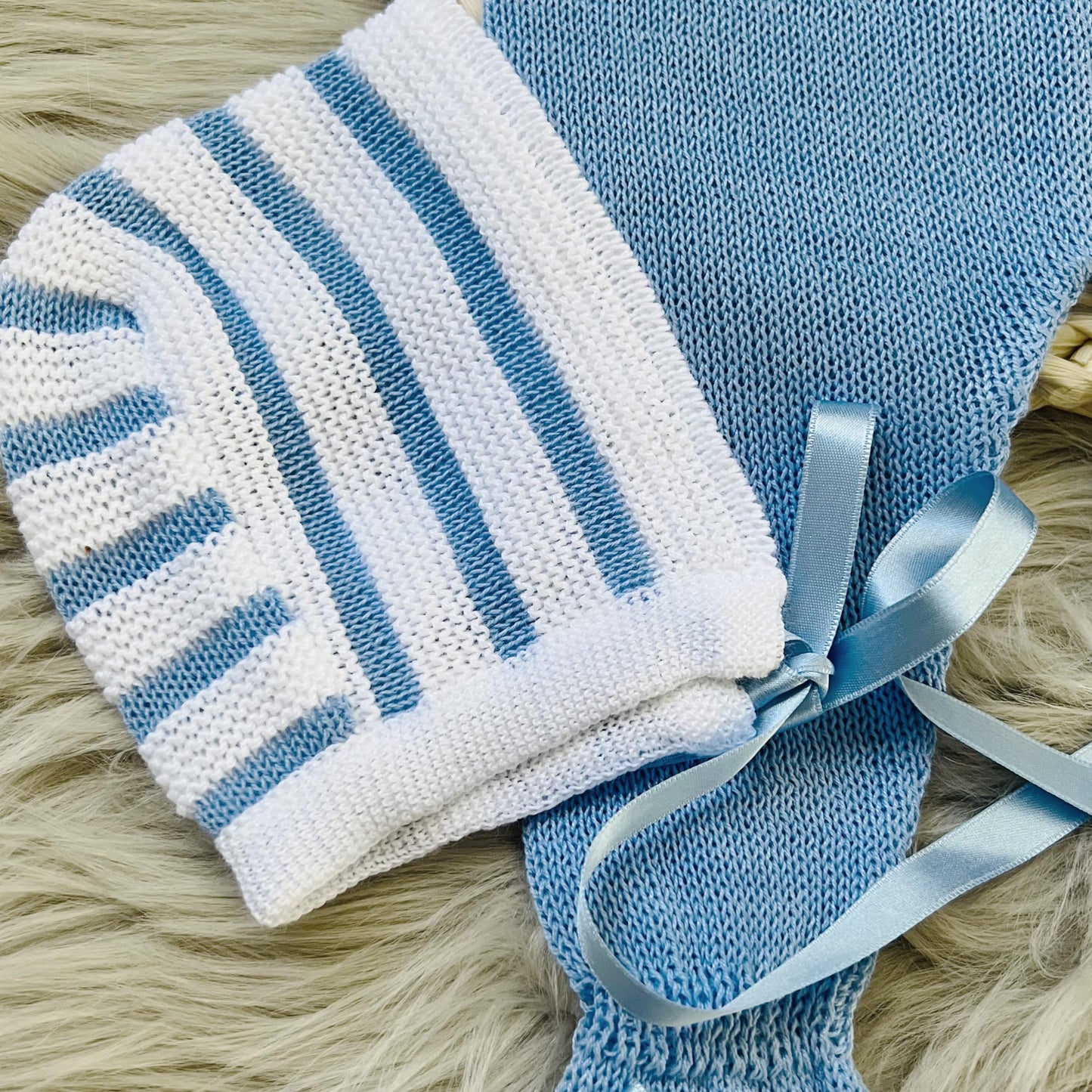 Conjunto de ropa de punto para bebé recién nacido, conjunto de punto para bebé que regresa a casa para niños y niñas