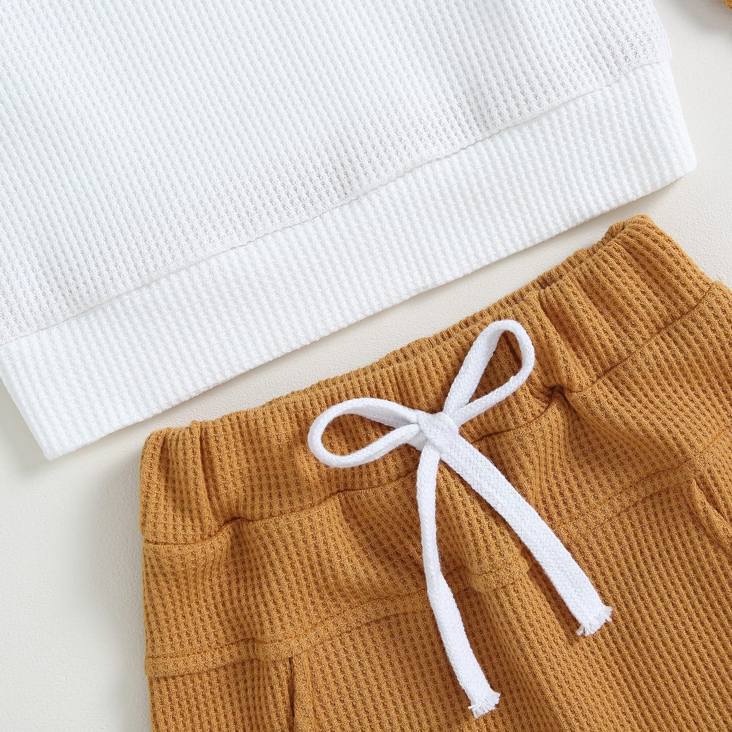 Kupretty Conjunto de sudadera de manga larga con bloques de color y pantalones deportivos para bebé niño