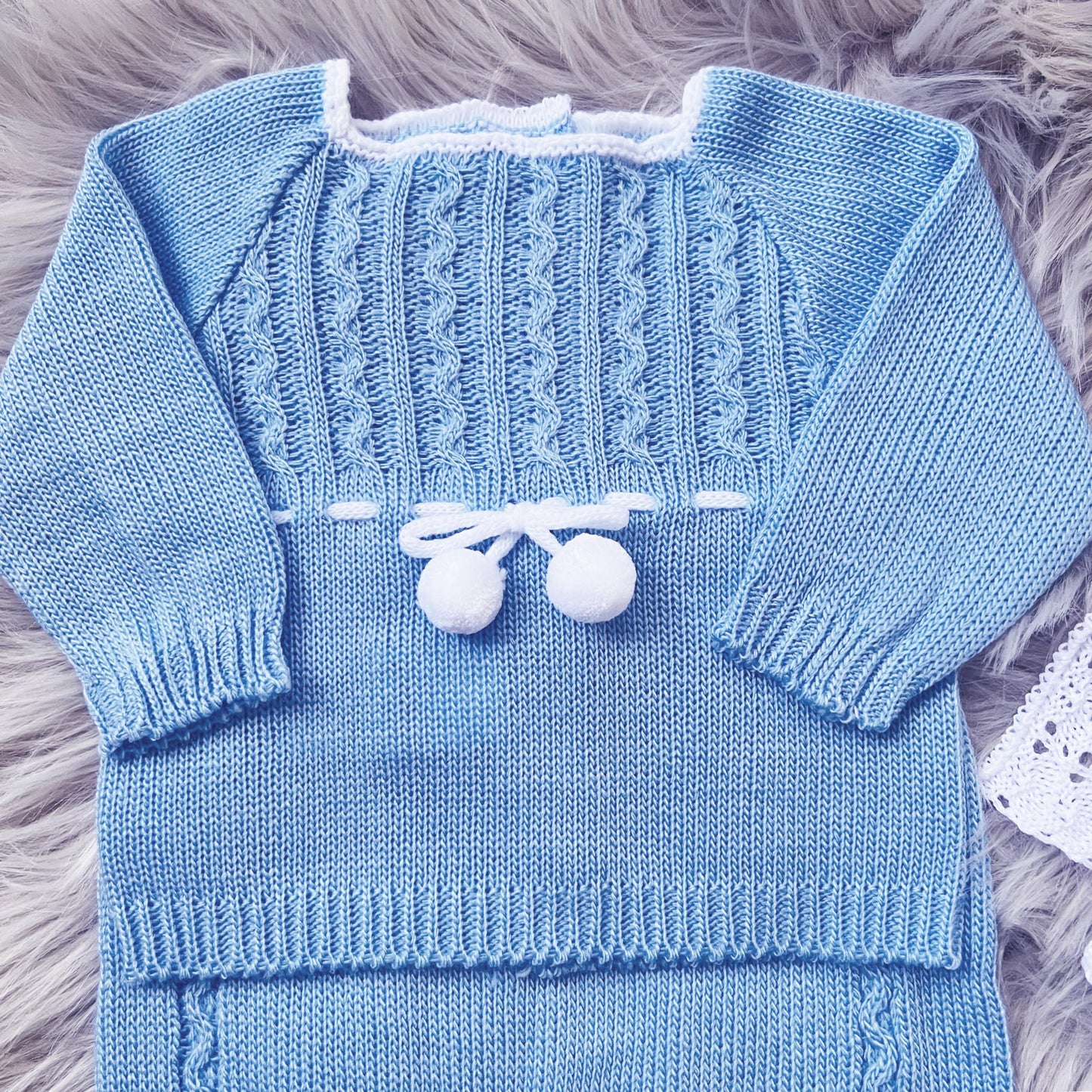 Conjunto de ropa de punto para bebé recién nacido, conjunto de punto para bebé que regresa a casa para niños y niñas
